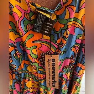 NWT Nooworks Dress, Vacation style in Auderpopz print